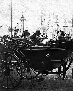 Roca tours the City of Buenos Aires together with his Brazilian counterpart Manuel Ferraz de Campos Sales (1900; AGN archive).