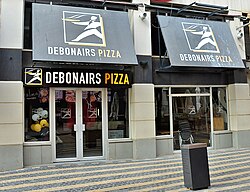 A pizzeria in Rosebank, Gauteng, South Africa