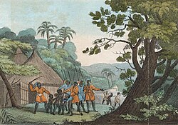 Slave trade along the Senegal River, kingdom of Cayor