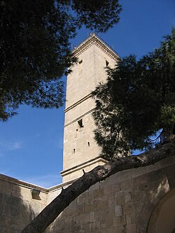 Minaret of the Great Mosque of the Aleppo Citadel, built by az-Zahir Ghazi in 1214