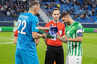 Captain Joaquín before an away Europa League fixture in Saint Petersburg in February 2022