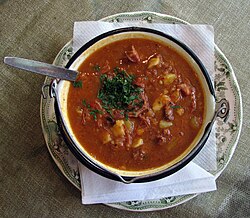 A goulash presentation