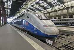 TGV 2N2 train in Paris Gare de Lyon station