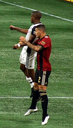 Franco Escobar playing for Atlanta United on June 2, 2018