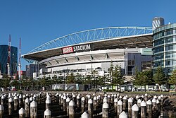 The AFL owns and is headquartered at Melbourne's Docklands Stadium.
