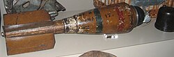 An inert 20-pound (9.1 kg) Cooper bomb, like those used on the Courtrai raid