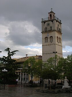 The clock tower today in Nikis Square