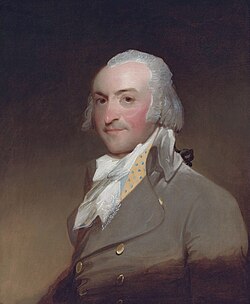 John Jacob Astor, in an oil painting by Gilbert Stuart, 1794, was the first of the Astor family dynasty and the first millionaire in the United States, making his fortune in the fur trade and New York City real estate.