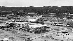 Construction of the central campus of UFRN, in the 1970s