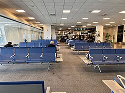 International Boarding gates at the airport.
