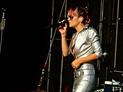 Allen performing in 2014