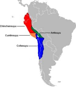 The four suyus or quarters of the empire