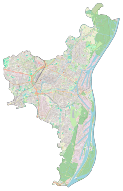 Detailed OSM map of Strasbourg.