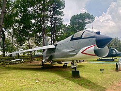 ex-PAF F-8H Crusader on display at the Philippine Military Academy
