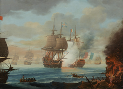 Battle of the Nile during the French campaign in Egypt, August 1798