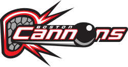 The final team logo for the Boston Cannons while members of the MLL