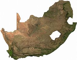Satellite image of South Africa
