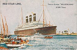 The "Belgenland", a ship of the Red Star Line, was the scene of Belgian jazz performances