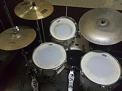 A four-piece kit used in a music school
