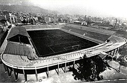 Camp de Les Corts in 1939. It was the home stadium for Barcelona until the club moved to the Camp Nou in 1957.