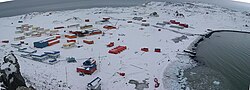 The Chilean nucleus Villa Las Estrellas for the civilian population at the Base Presidente Eduardo Frei Montalva, located on the Fildes Peninsula of King George Island in the South Shetland islands