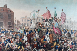The Peterloo Massacre of 1819 resulted in 18 deaths and several hundred injured.