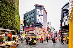 Pedestrian zone in Myeong-dong, Seoul