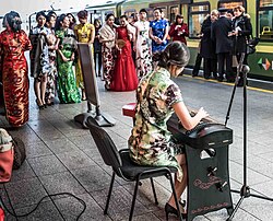 Guzheng in a Chinese New Year celebration (2016) in Dublin, Ireland