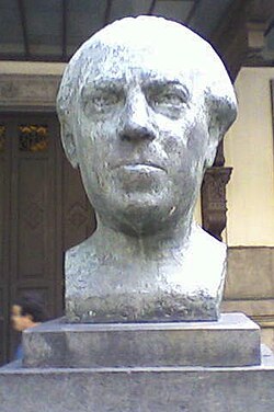 Villa-Lobos statue next to Rio de Janeiro's Municipal Theater