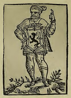 Sir David Lindsay of the Mount was Lord Lyon from 1542 to 1554. A poet and diplomat during Renaissance Scotland.