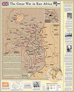 The East African Theatre in World War I.