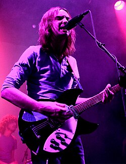 Australian neo-psychedelia musician Kevin Parker of Tame Impala performing in New York in 2013