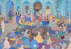Algerian musicians in Tlemcen, Regency of Algiers; by Bachir Yellès