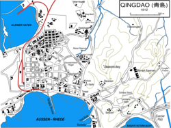 Map of Qingdao in 1912