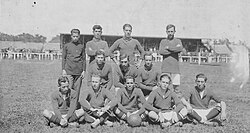 The first-ever Costa Rican squad at the Independence Centenary Games