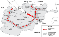 The Soviet invasion during Operation Storm-333 on 26 December 1979
