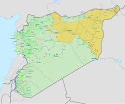 In January 2025, opposition groups announced their disbandment during the Syrian Revolution Victory Conference, with areas in green being under their control at the time.