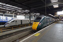 Great Western Railway Class 800 (right) and Avanti West Coast Class 805 (left)