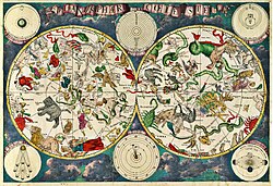 A celestial map from the Golden Age of Netherlandish cartography, by the Dutch cartographer Frederik de Wit