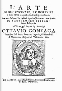 L'arte di ben cucinare (The Art of Well Cooking), published by Bartolomeo Stefani in 1662
