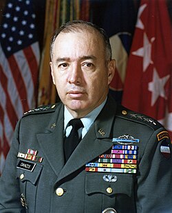 Richard E. Cavazos, first Hispanic four-star general.