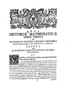 Historia matheseos universae, 1742