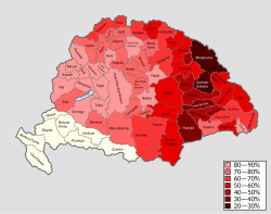 Literacy in Hungary by counties in 1910 (excluding Croatia)