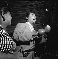 Machito (maracas) and his sister Graciella Grillo (claves)