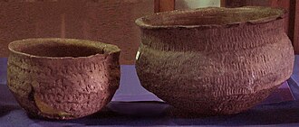 Guarani incised ceramics bowls, Museum Farroupilha, in Triunfo.