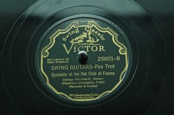 Original 78 release by the Quintette du Hot Club de France