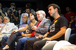 Lula with Brazilian politicians Manuela d'Ávila and Marcelo Freixo, 2018
