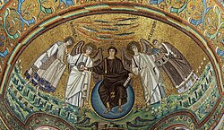 Apse mosaic of San Vitale, Ravenna, a major monument of sixth-century Christian art.