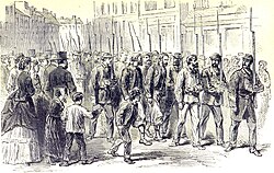 "Convoy of Deserters – Paris" in the book Cassell's History of the War between France and Germany. 1870–1871