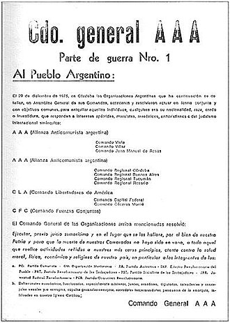 The Triple A War Report No. 1